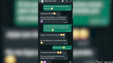 La my best friend's horny mom invites me to fuck on WhatsApp