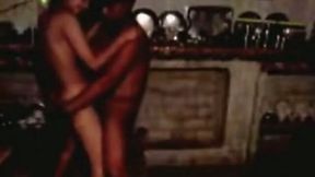 Trashy Indian skank with small tits is getting screwed in a standing position