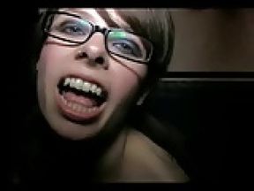 Brits girl do dogging in cinema.