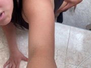 Mi Novio Celoso llena de semen mis tetas y así me mando a la escuela (piensa que tengo otro 😜)