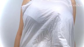 Bouncing boobs in bra