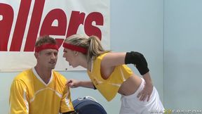 Babe with huge natural tits Carolyn Reese rammed by long wiener