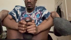 Making dick cum with assmasturbator