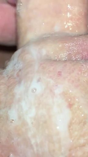 Thrilling moment from "Milf ends up moaning and milking a sloppy dick"