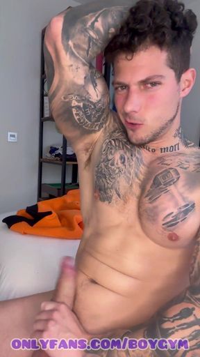 Football Player Fucks Your Holes with Fat Uncut Cock Boygym Gay