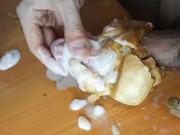 Russian teen with big dick fucks croissant