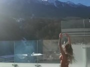 Hot Monika Fox Takes Winter Jacuzzi In Mountains