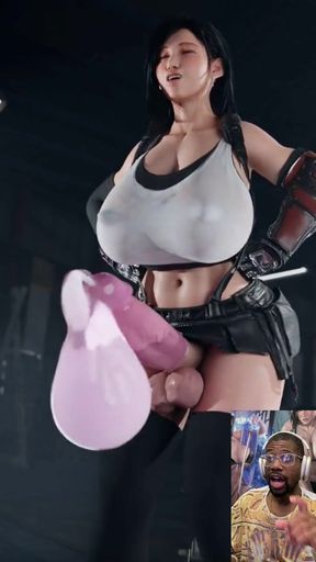 Beautiful Transgender Cock Tifa Fills Her Condom with Warm Sexy Cum