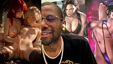 Anime Girl Jerking Off A Transgender With A Tight Bald Pussy Until She Cums Hard, AI Generated