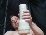 Fucking fleshlight with huge cumshot