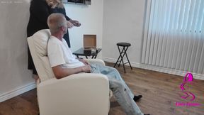 CD Sissy Relaxes Her Man with a Cigar and a Blowjob