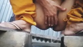 Cute village college masturbates in private