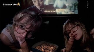 BananaCoko's Big Boob Movie Theater Mischief