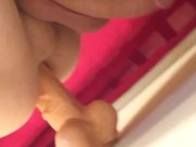 12” dildo stretching my tight ass continued