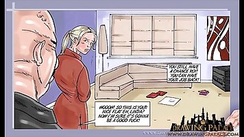 An exciting sex scene from a comic with some spanking and a lot of bondage