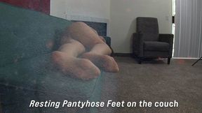 Evangelines Pantyhose Feets on the Couch 03