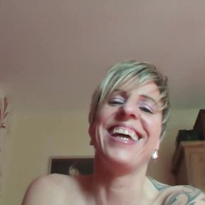 Tattooed mature with big boobs creampied in pov action