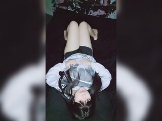 Cute Petite Angel Masturbating in Her Dark Room