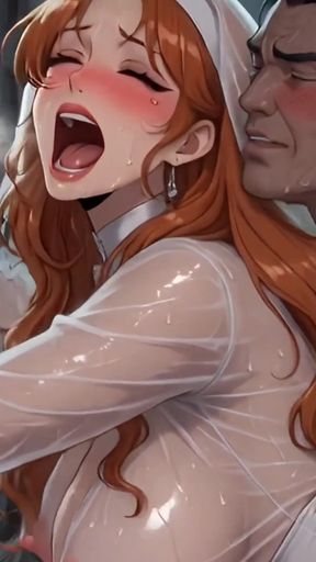 Busty Redhead Nun Public Humiliation - Train Bus Orgy Squirting Creampie   Clip 2