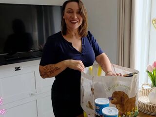 Guys night in with Stepmom - Bushy British mother I'd like to fuck