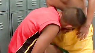 UNLEASH THE PASSION Feral Latino Lover Claims His Boyfriend in a Scorching Locker Room Threesome!