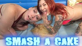 Alex and Scarlet Smash a Cake 4k