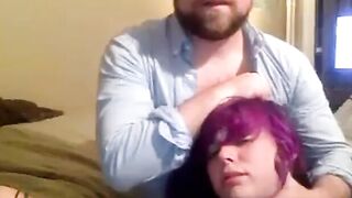 Rough Amateur Blowjob and Fingering on Webcam