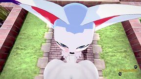 Exploring Wild Yaoi Fantasies: Furry Cinderace & Gatomon 3D POV