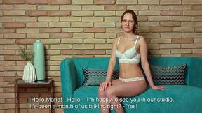 Busty Russian virgin Maria Stupor diddle her clit to orgasm