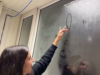 Cute girl at party suggested sex on balcony while her boyfriend wasnt looking