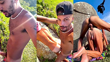 Deixei a rabeta braquela e tatuada do Rafinha bem arrombada,estourada,botelhada e leitada no morro da praia - Foda completa