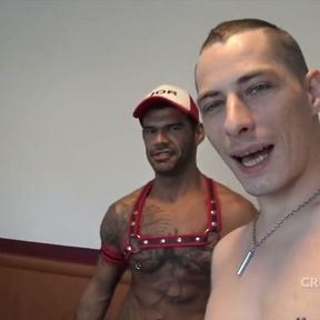 Blond twink used raw by Latino master