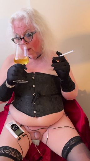 Electronic masturbation and piss drinking