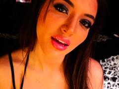 Cute curly brunette solo webcam masturbation