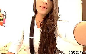 Horny chinese babe cumming