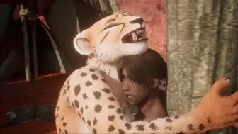 Realistic Cheetah Furry Suit Domination