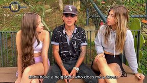 blind man, whore stepsisters! sofia & molly smith!