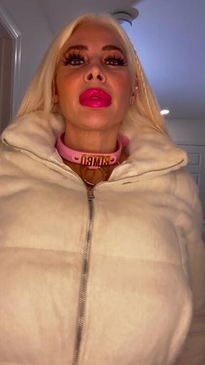 Come watch me unzip my coat and see what I’m wearing under