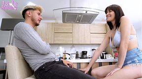 Horny neighbor asks for sugar but is actually looking for her husband's cock