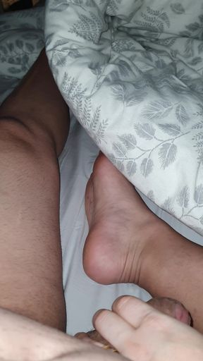Step son cock gets hard when step mom hand slip and handjob his cock
