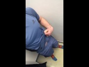 boy jerks off his big dick in the fitting room