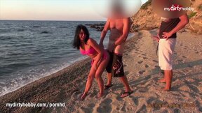 Sexy MOMMY Screwed On Public Beach - Free Porn Video