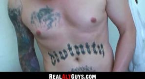 RealAltGuys.com - Alternative amateur covered in ink masturbates his hard cock alone