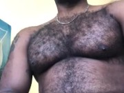 Horny muscle daddy jerking off, full video on only fans musclebearXL