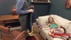 BDSM teen slave submits to nasty domme