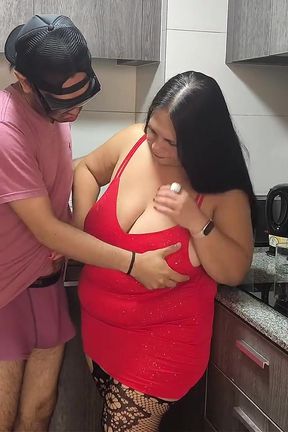 BBW MILF Stepmom Fuck Kitchen - Video for Fans
