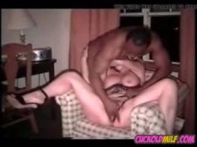 Cuckolds wife with Big black cock bull Sissy husband videotapes her
