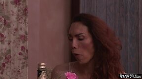 Masseur fucks busty latina milf tranny ts foxxy in anal massage session