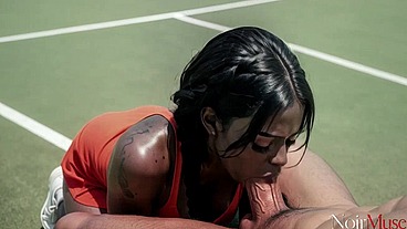 I fucked a young Black tennis player on the court, after she lose me in trained match[AI]