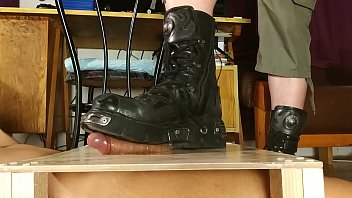 Gay cock stomping in formidable New Rock boots HD FULL